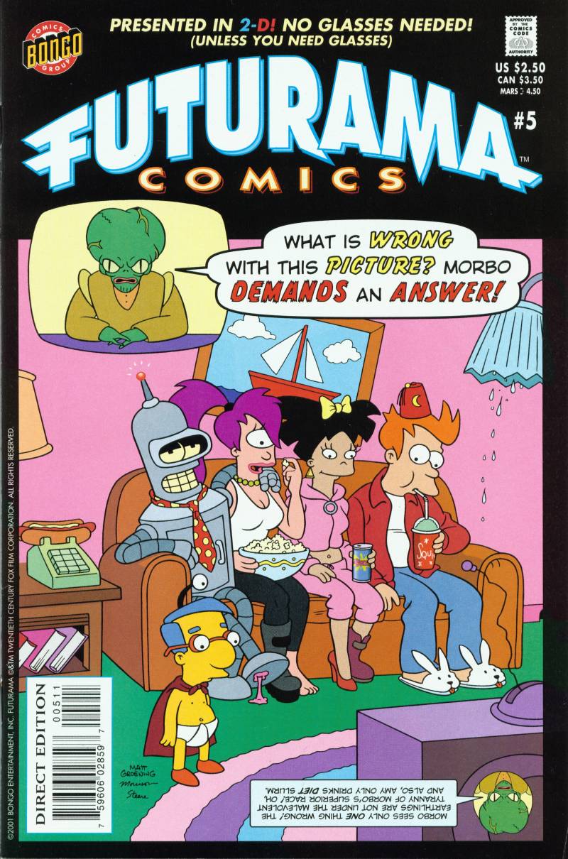Futurama Comics 5 Whos Dying To Be A Gazillionaire Bill Morrison Dave Stewart Eric Rogers James Lloyd Karen Bates Phyllis Novin