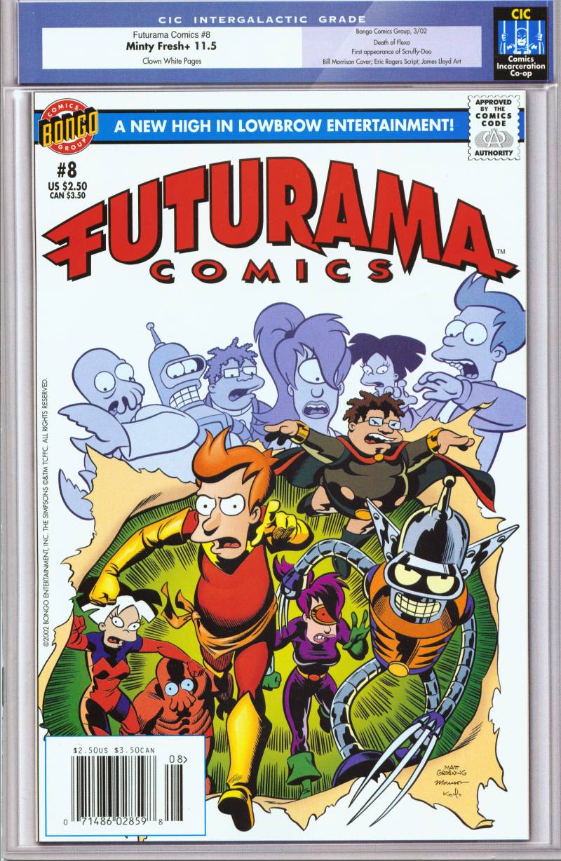 Futurama Comics 8 Planet Xpress Men Bill Morrison Eric Rogers James Lloyd Karen Bates Steve Steere