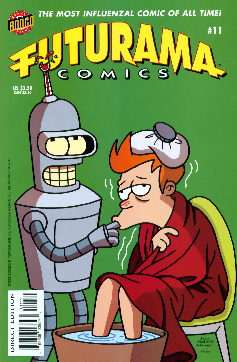 Futurama Comics 11 The Cure For The Common Clod Bill Morrison Joey Mason Karen Bates Patric M Verrone Phyllis Novin Tom King