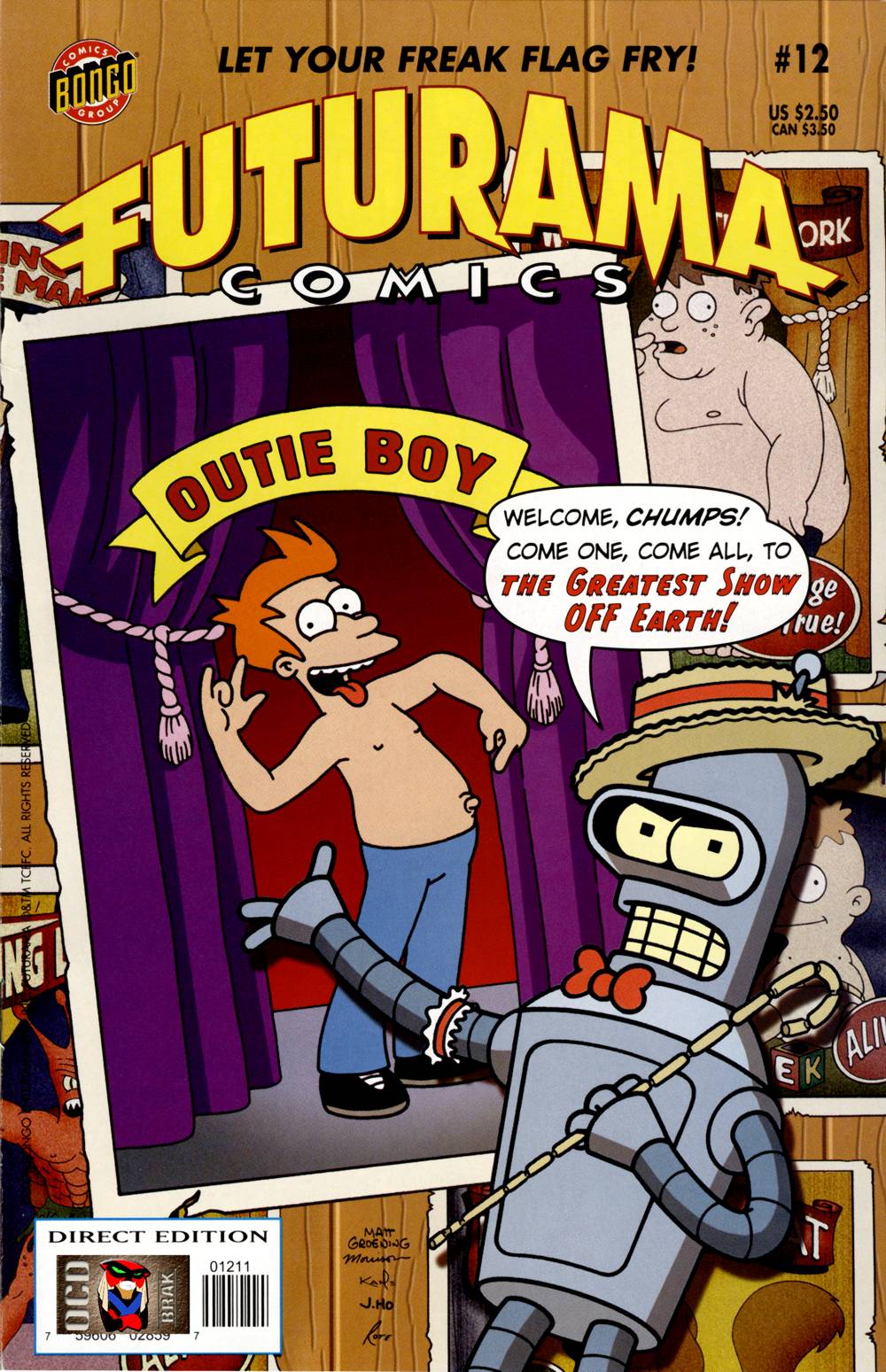 Futurama Comics 12 Sideshow Fry Bill Morrison Eric Rogers John Delaney Karen Bates Phyllis Novin