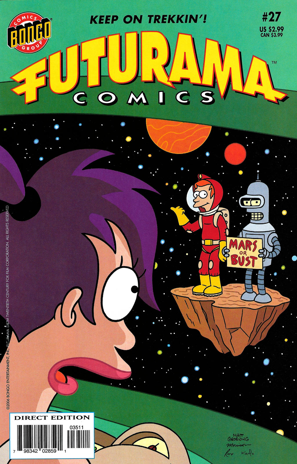 Futurama Comics 27 Rotten To The Core Andrew Pepoy Bill Morrison Eric Rogers John Delaney Karen Bates Nathan Hamill