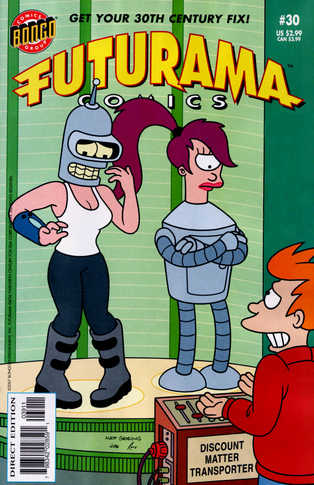 Futurama Comics 30 Fry The Doublebag Musthave Item Andrew Pepoy Bill Morrison Karen Bates Len Wein Mike Kazaleh Nathan Hamill