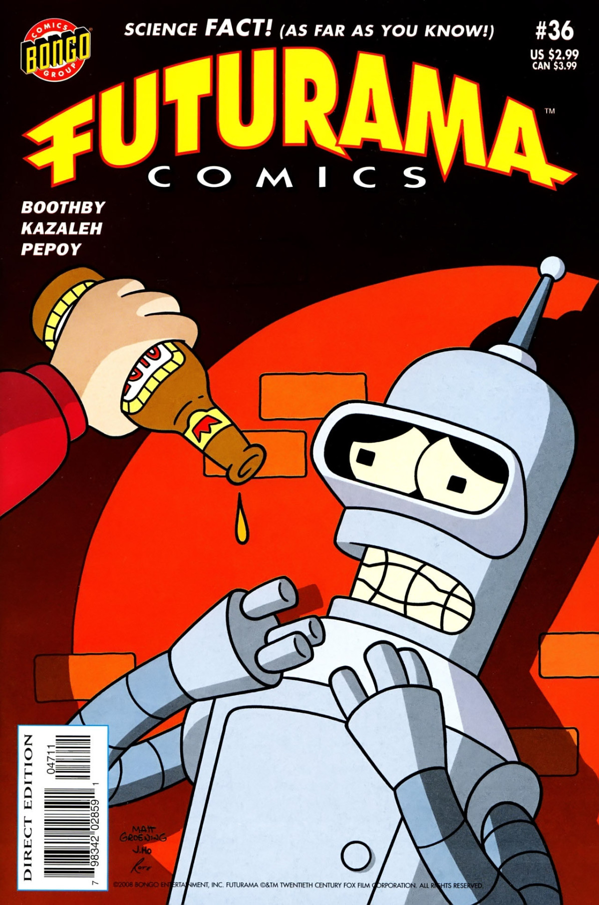 Futurama Comics 36 You Dont Wanna Know Jak Andrew Pepoy Bill Morrison Ian Boothby Jason Ho Karen Bates Matt Groening Mike Kazaleh Mike Rote Nathan Hamill