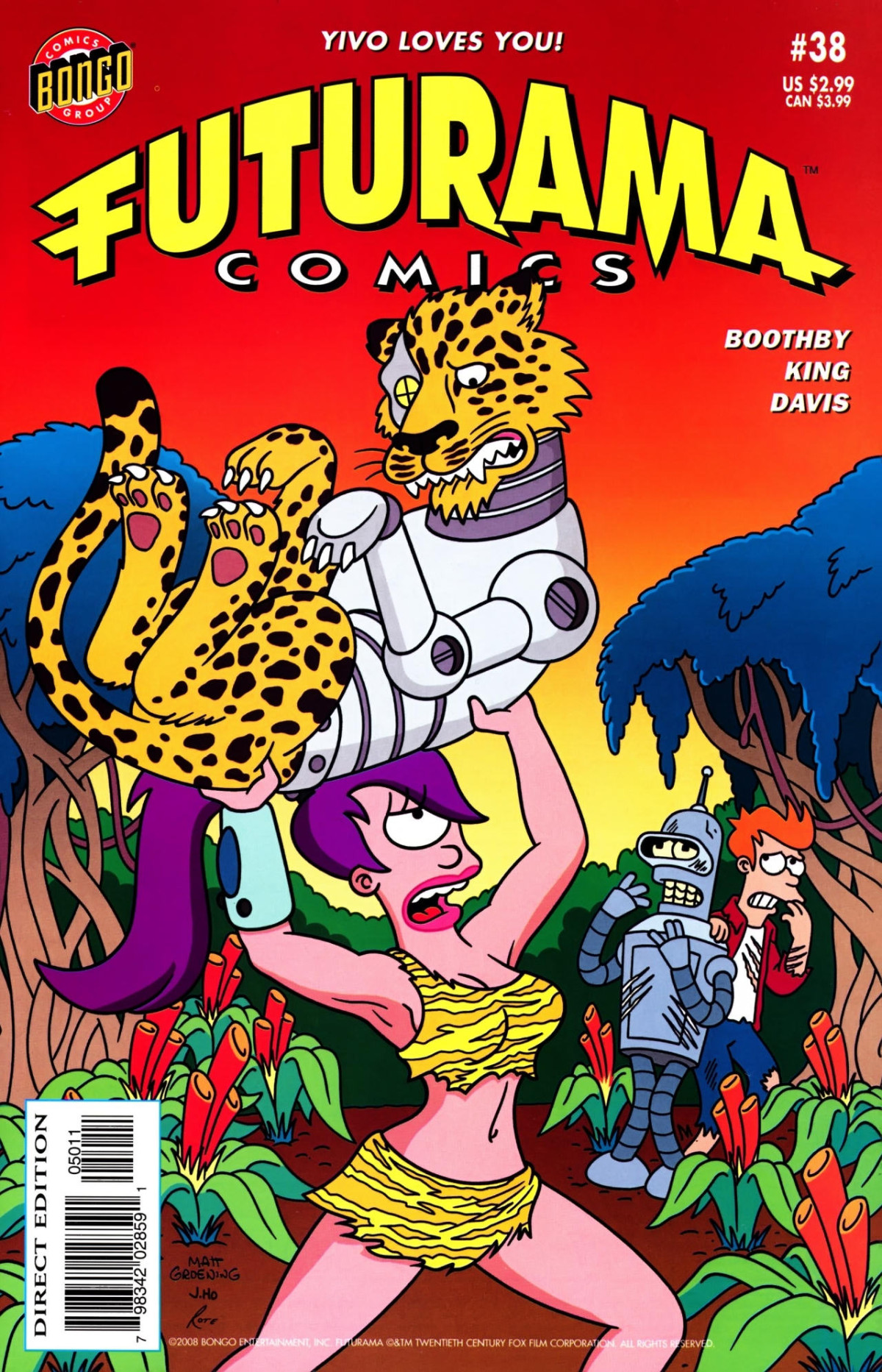 Futurama Comics 38 Rumble In The Jungle Bill Morrison Dan Davis Ian Boothby Jason Ho Karen Bates Matt Groening Nathan Kane Tom King