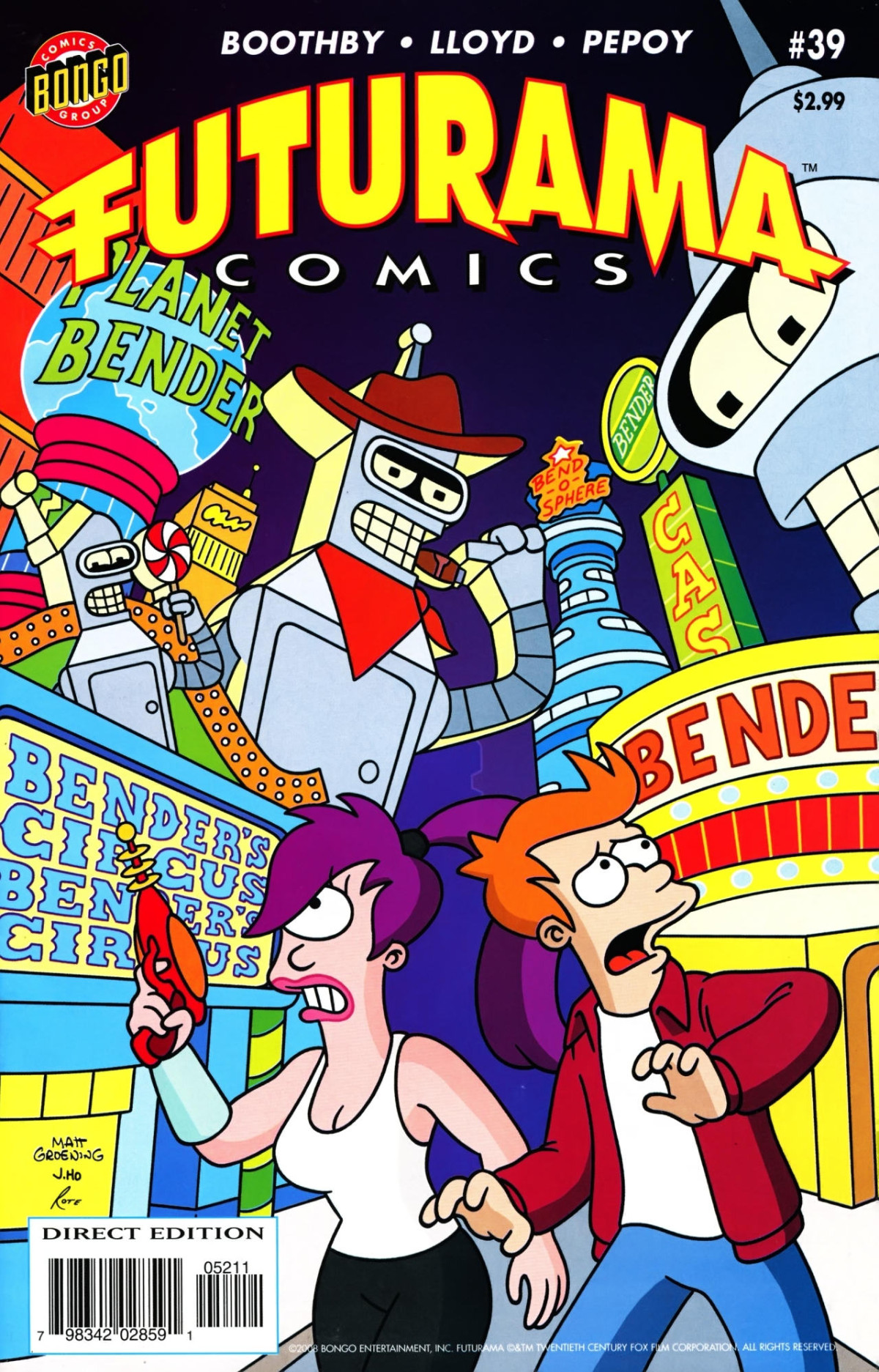 Futurama Comics 39 Rust In Peace Andrew Pepoy Bill Morrison Ian Boothby James Lloyd Jason Ho Karen Bates Matt Groening Mike Rote Nathan Hamill