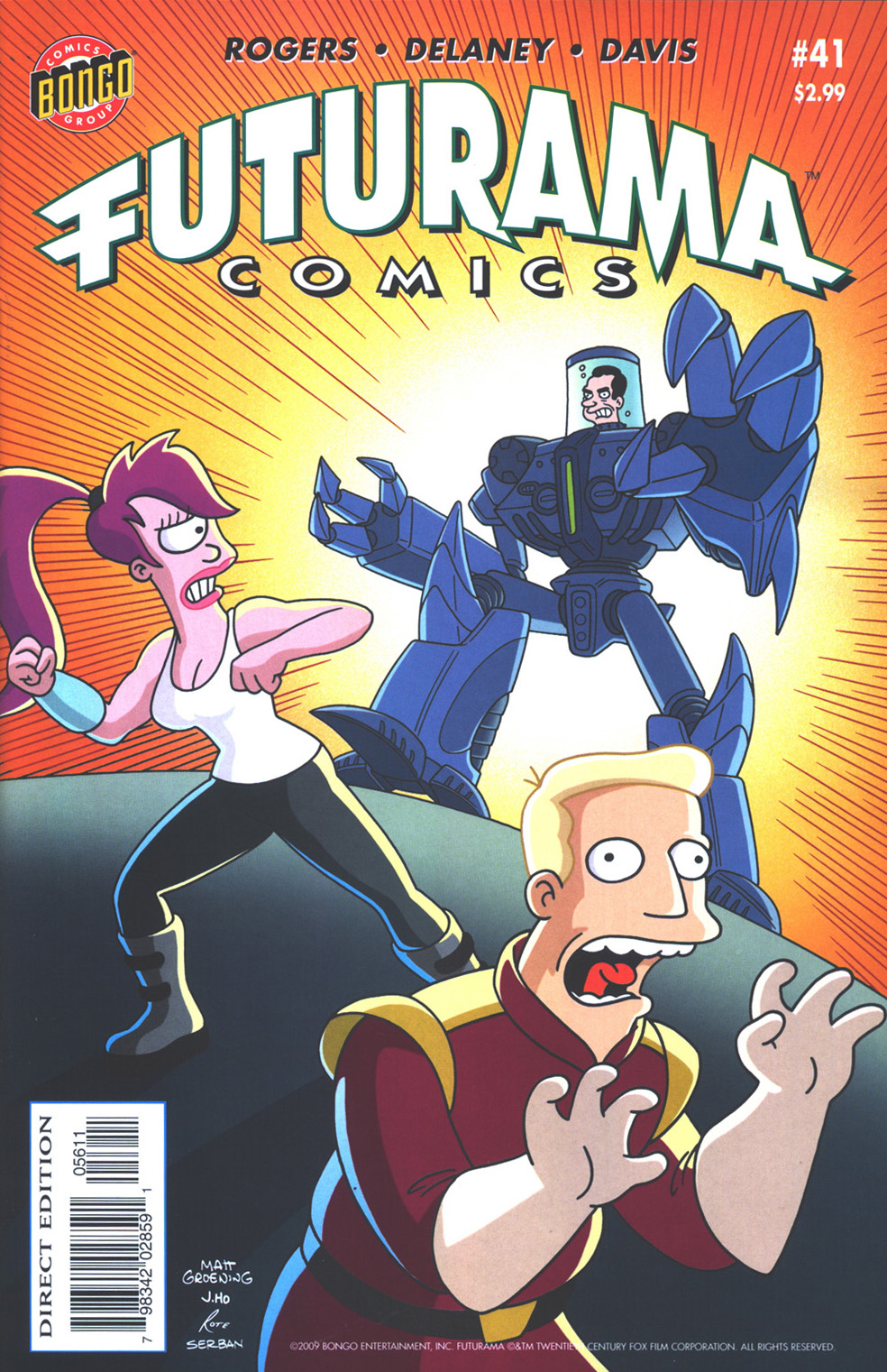 Futurama Comics 41 Soldier Boys Bill Morrison Dan Davis Eric Rogers Jason Ho John Delaney Karen Bates Matt Groening Mike Rote Nathan Kane Serban Cristescu