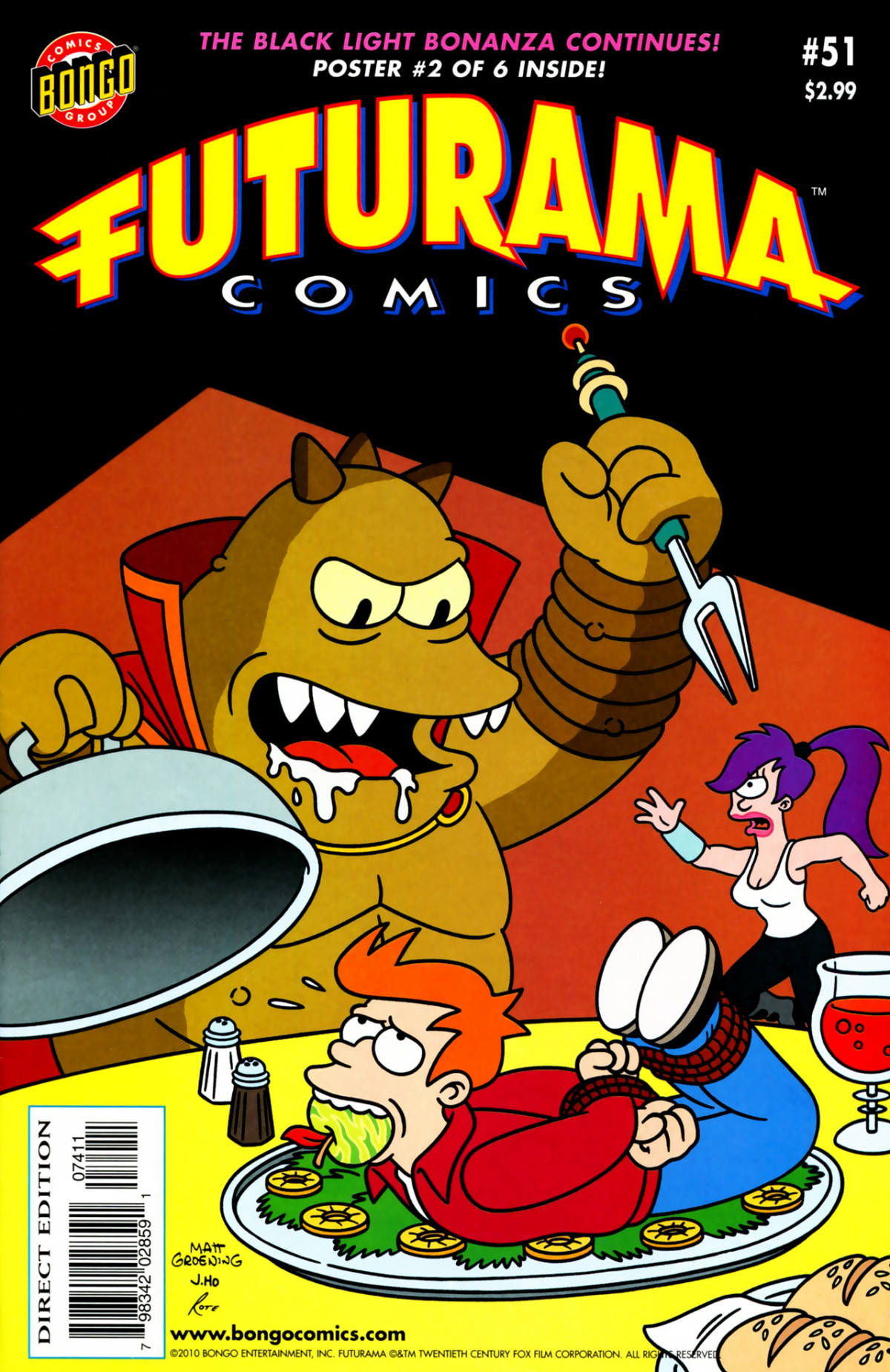 Futurama Comics 51 Fry Cook The Seven Day Itch Alan Hellard Andrew Pepoy Bill Morrison Eric Rogers James Lloyd Karen Bates