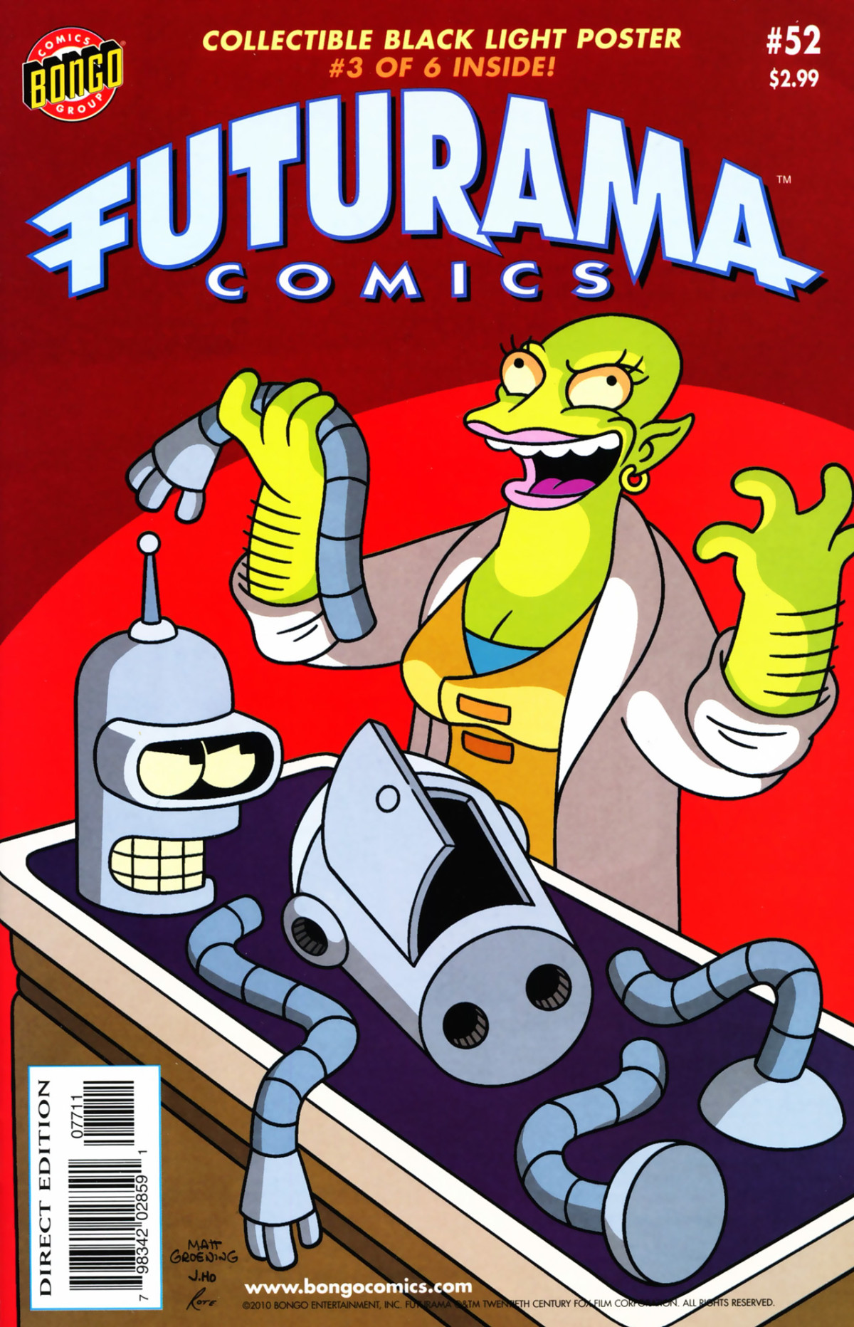 Futurama Comics 52 Robotox Alan Hellard Andrew Pepoy Bill Morrison Eric Rogers Karen Bates Mike Kazaleh