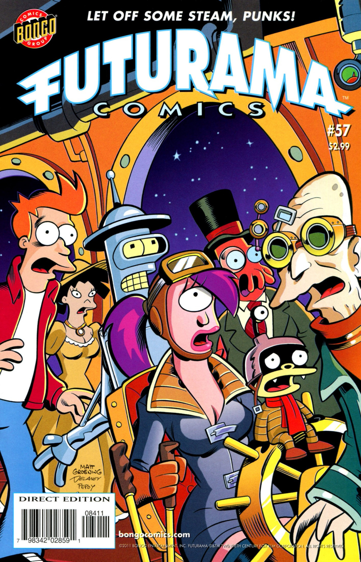 Futurama Comics 57 Steampunkd 1st Edition Andrew Pepoy Bill Morrison
