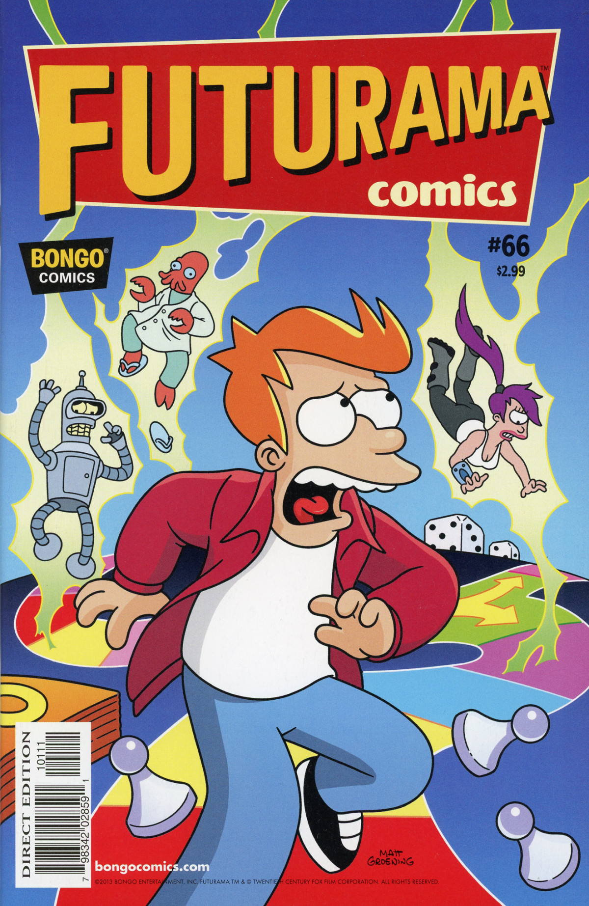 Futurama Comics 66 The Board Game Games Dan Davis Eric Rogers Jason Ho Karen Bates Matt Groening Mike Rote Nathan Hamill Nathan Kane Tone Rodriguez