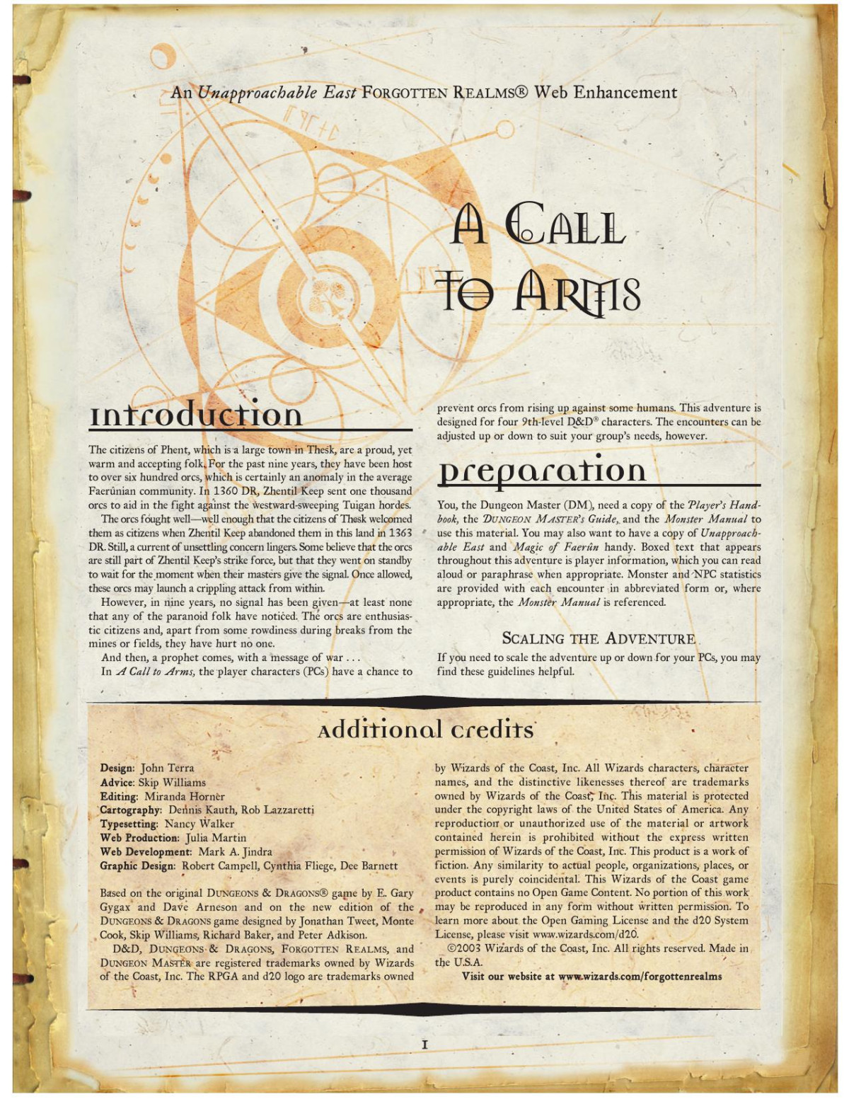 A Call To Arms An Unapproachable East Forgotten Realms Web Enhancement Dd 3rd John Terra