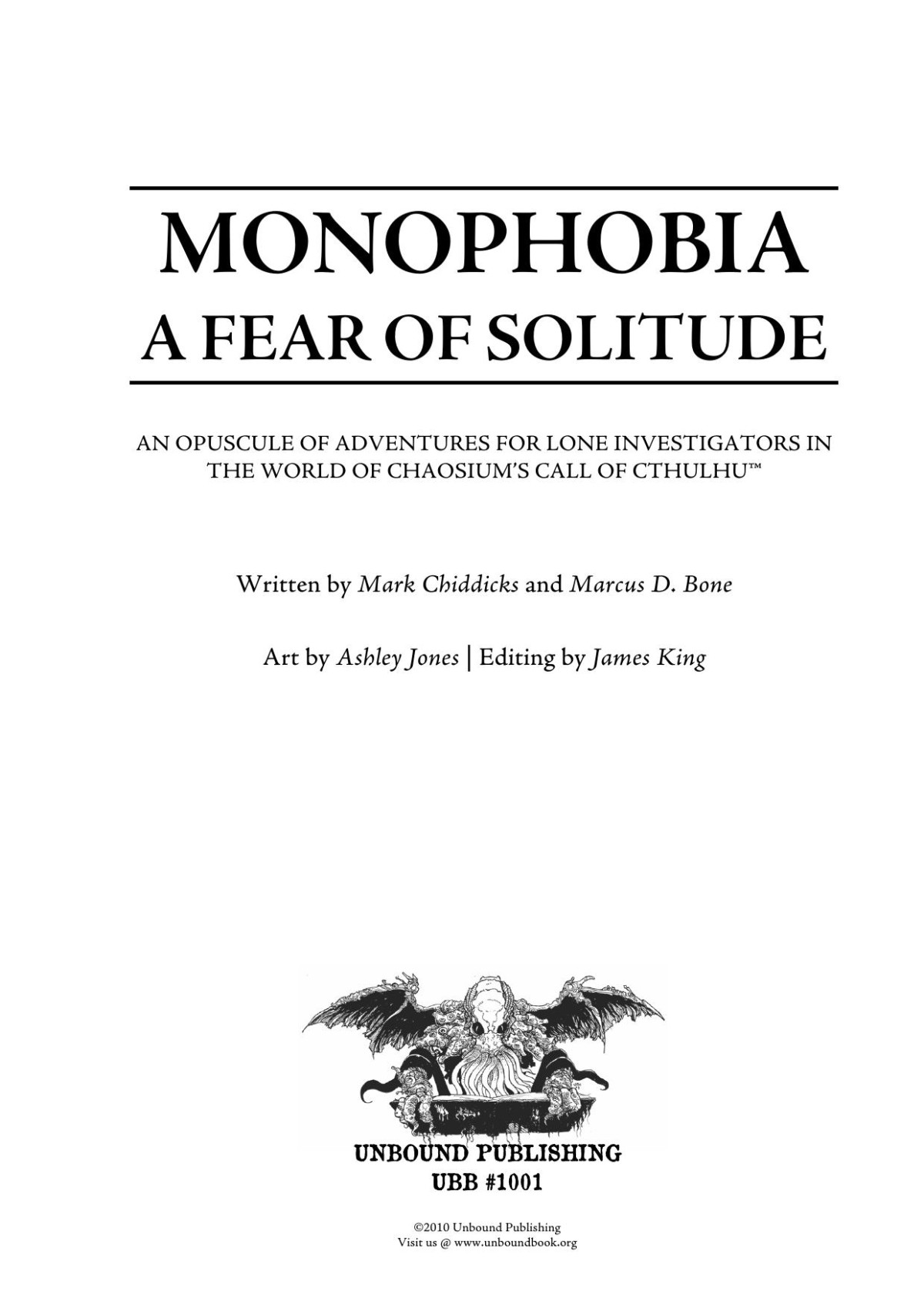 Monophobia A Fear Of Solitude Mark Chiddicks Marcus D Bone