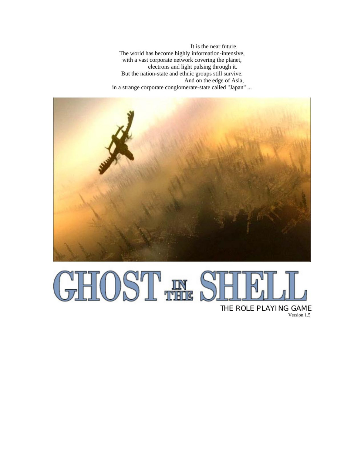 Ghost In The Shell The Roleplaying Game Version 15 Chris Dias