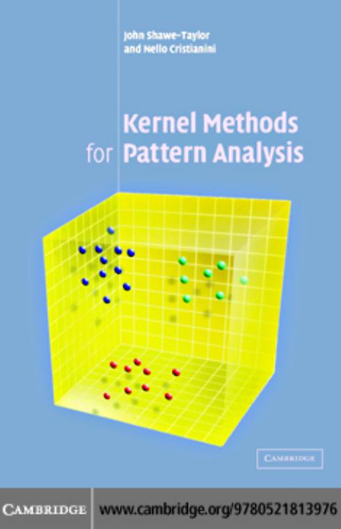 Kernel Methods For Pattern Analysis Department Of Computer Science Royal Holloway John Shawetaylor John Shawetaylor Nello Cristianini
