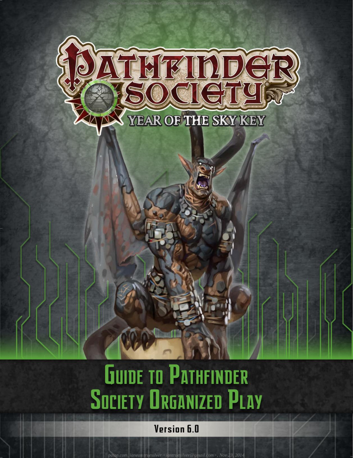 Guide To Pathfinder Society Organized Play Version 60 Year Of The Sky Key Mike Brock