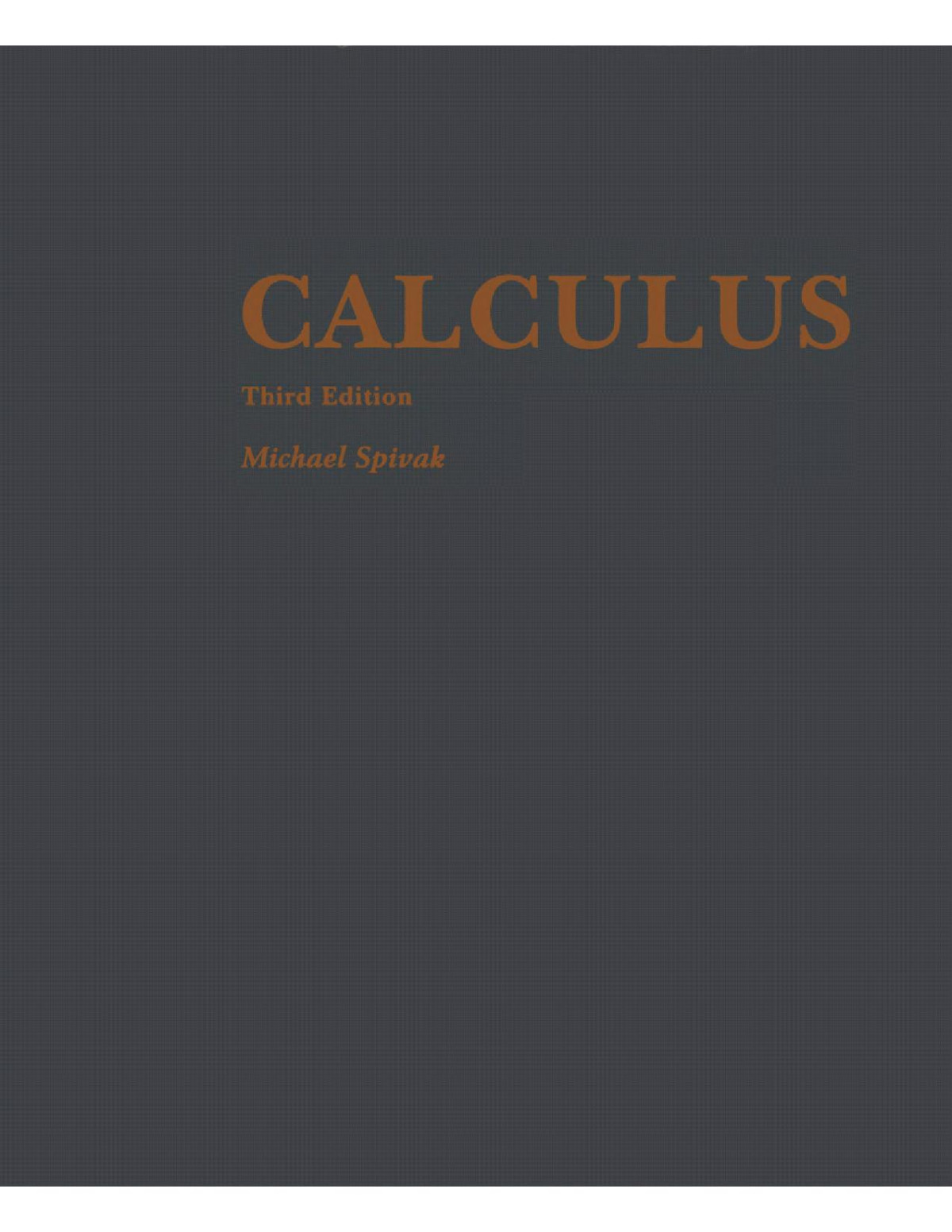 Calculus Michael Spivak