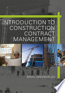 Introduction To Construction Contract Management 1st Edition Brian Greenhalgh