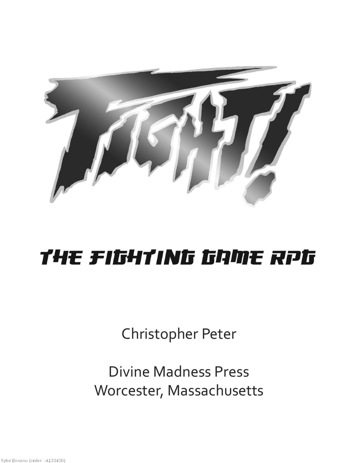 Fight The Fighting Game Rpg 1st Edition Christopher Peter