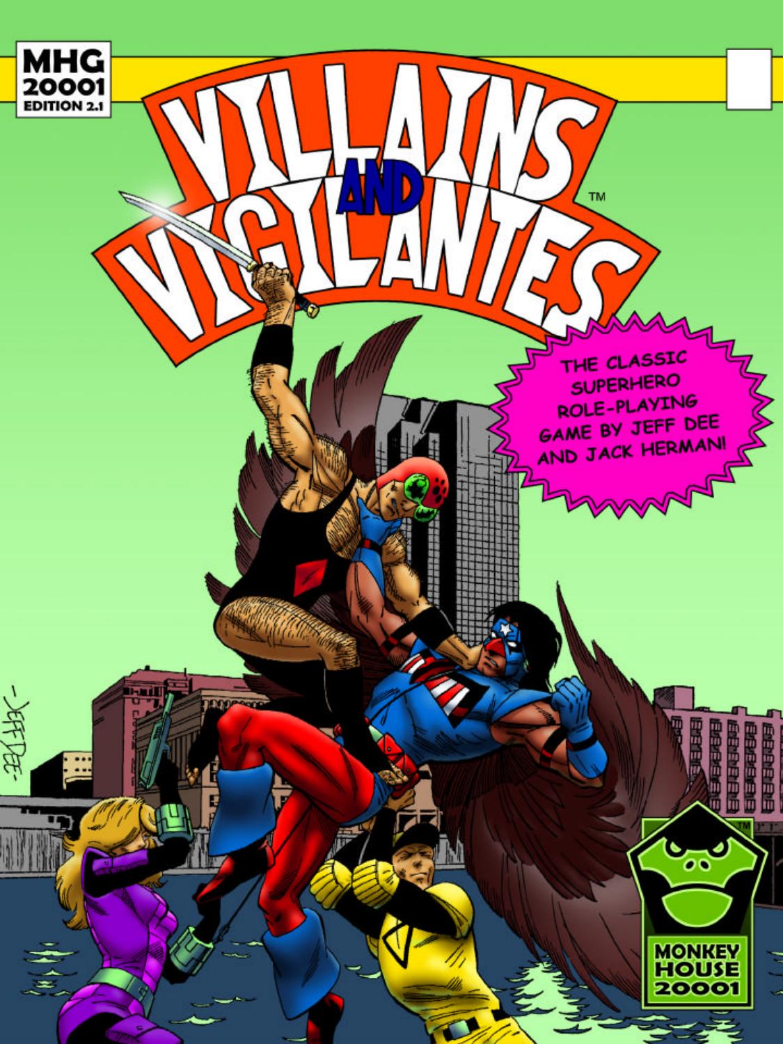 Villains And Vigilantes Rulebook 21 Jeff Dee Jack Herman