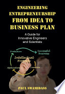 Engineering Entrepreneurship From Idea To Business Plan Paul Swamidass