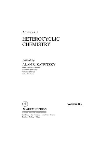 Advances In Heterocyclic Chemistry 83 Katritzky Ar