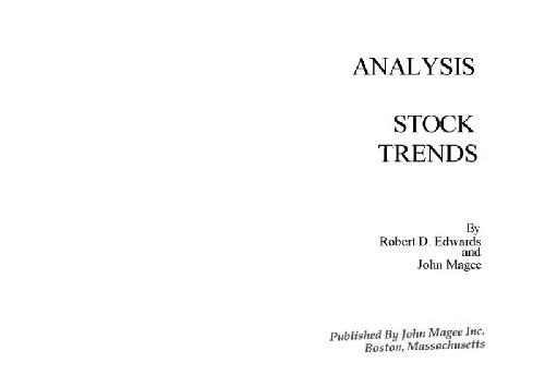 Analysis Stock Trends Robert Edwards John Magee