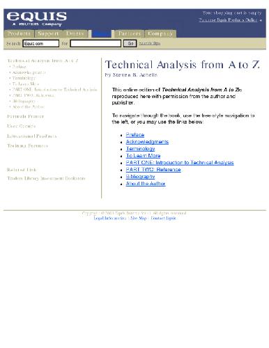 Technical Analysis From A To Z Steven B Achelis