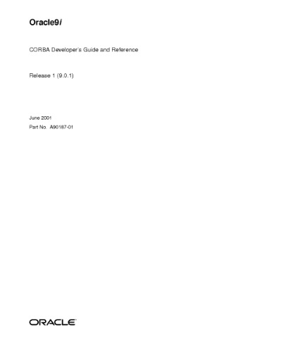 Oracle9i Corba Developers Guide And Reference Part No A9018701 Release 901 Maring S