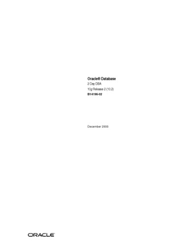 Oracle Database 2 Day Dba 10g Release 2 102 B1419602