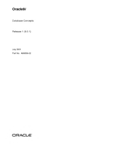 Oracle9i Database Concepts Part No A8885602 Release 901