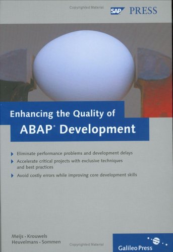 Enhancing The Quality Of Abap Development 1st Edition Albert Krouwels Ben Meijs Wouter Heuvelmans Ron Sommen