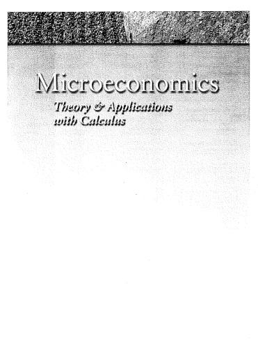 Microeconomics Theory And Applications With Calculus Jeffrey M Perloff