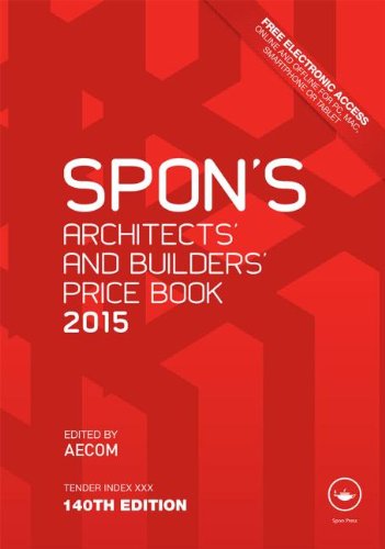 Spons Architects And Builders Price Book 2015 1st Edition Aecom