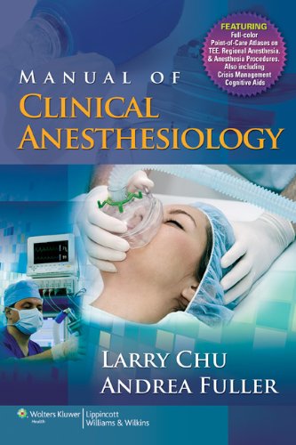 Manual Of Clinical Anesthesiology 1st Edition Larry F Chu Md
