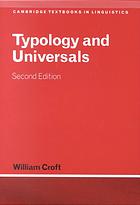 Typology And Universals 2nd Ed William Croft