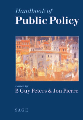 Handbook Of Public Policy B Guy Peters Ed Jon Pierre Ed