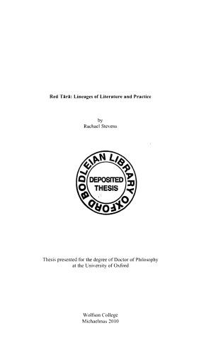 Red Tara Lineages Of Literature And Practice Rachael Stevens
