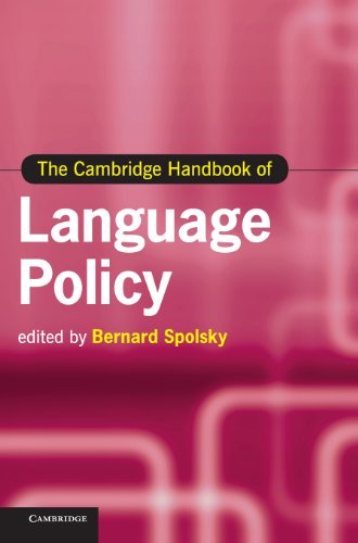 The Cambridge Handbook Of Language Policy Bernard Spolsky