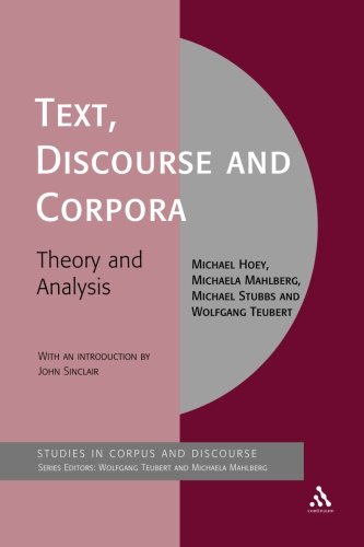 Text Discourse And Corpora Theory And Analysis 1st Edition Michael Hoey