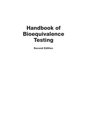 Handbook Of Bioequivalence Testing Second Edition Sarfaraz K Niazi