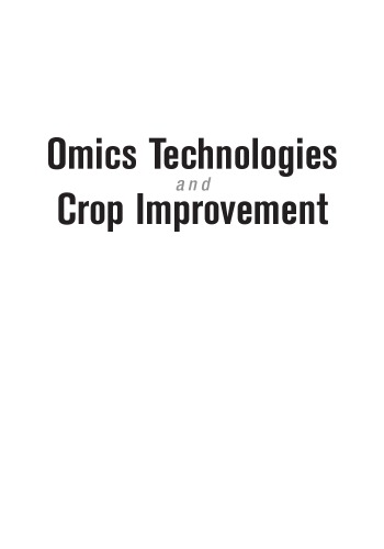 Omics Technologies And Crop Improvement Noureddine Benkeblia