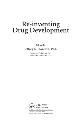 Reinventing Drug Development Jeffrey S Handen