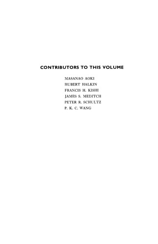 Advances In Control Systems 1 C T Leondes