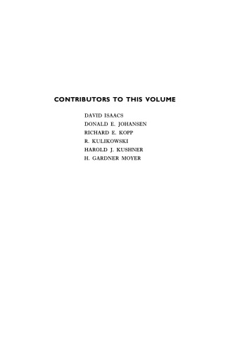 Advances In Control Systems 4 C T Leondes