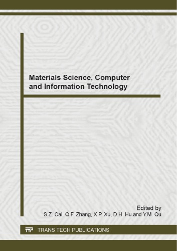 Materials Science Computer And Information Technology Cai S Z Zhang