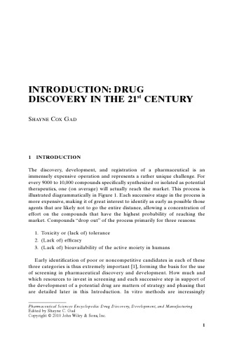 Pharmaceutical Sciences Encyclopedia Drug Discovery Development And Manufacturing Shayne C Gad Wiley Interscience Online Service