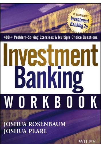 Investment Banking Workbook Joshua Rosenbaum Joshua Pearl