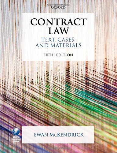 Contract Law Text Cases And Materials 5th Edition Ewan Mckendrick