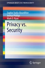 Privacy Vs Security 1st Edition Sophie Stallabourdillon Joshua Phillips