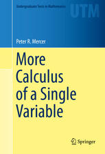 More Calculus Of A Single Variable 1st Edition Peter R Mercer Auth